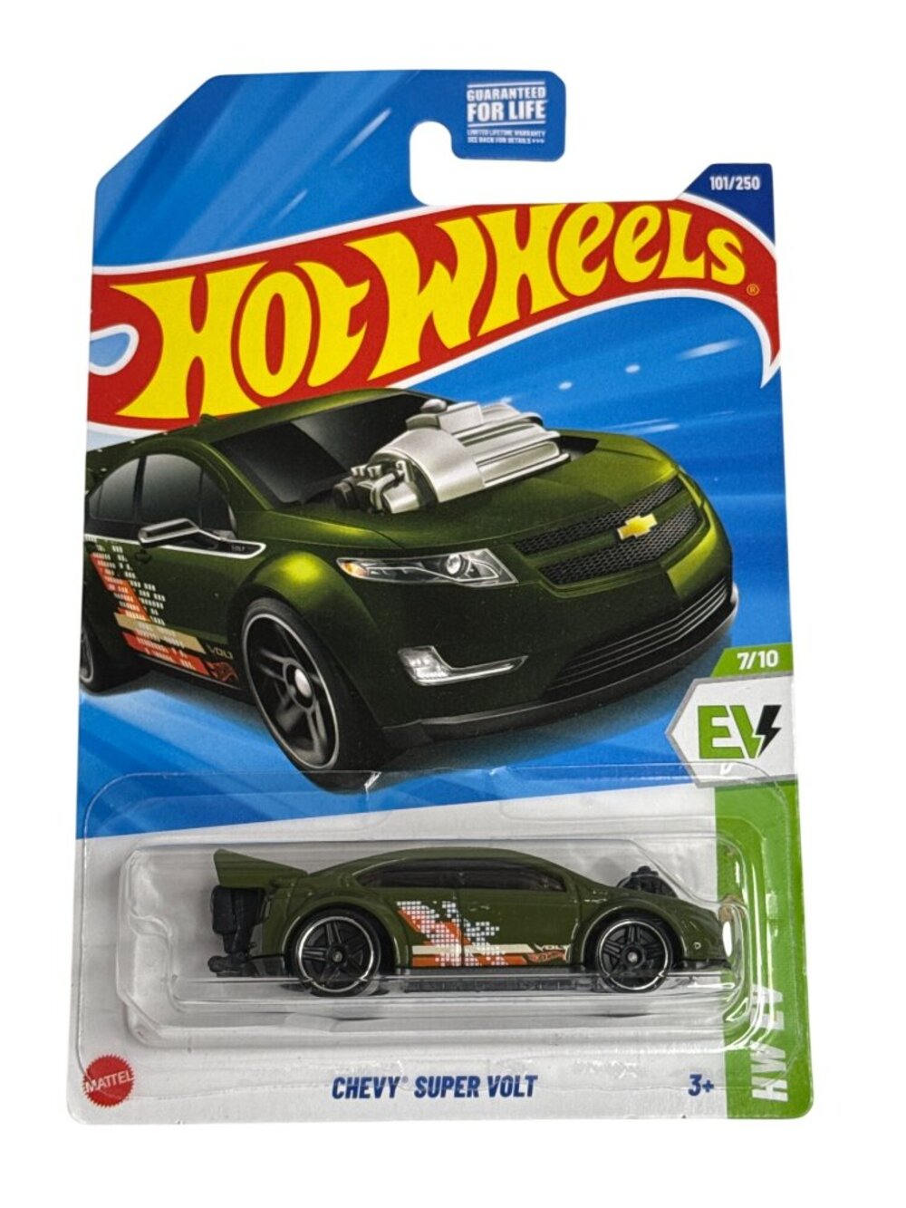Hot Wheels Chevy Super Volt HW EV 7/10 Green Diecast 1:64 New